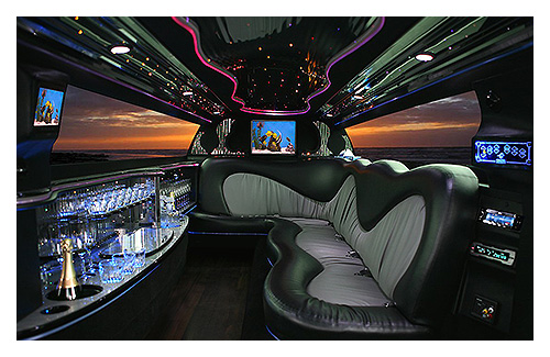Luxury limousine interior